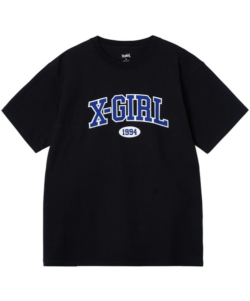 X-girl（エックスガール）の「COLLEGE LOGO S/S TEE/カレッジロゴ　Tシャツ（Tシャツ/カットソー・レディース・ホワイト/ブラック/ブラウン・S/M/L/XL）」の22枚目の写真