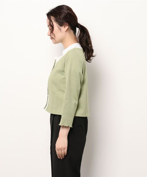 ehka sopo(エヘカソポ)の「花柄/無地アソートカーディガン(カーディガン/ボレロ・レディース・イエロー/ブルー/グリーン/キナリ・フリ-)」の17枚目の写真