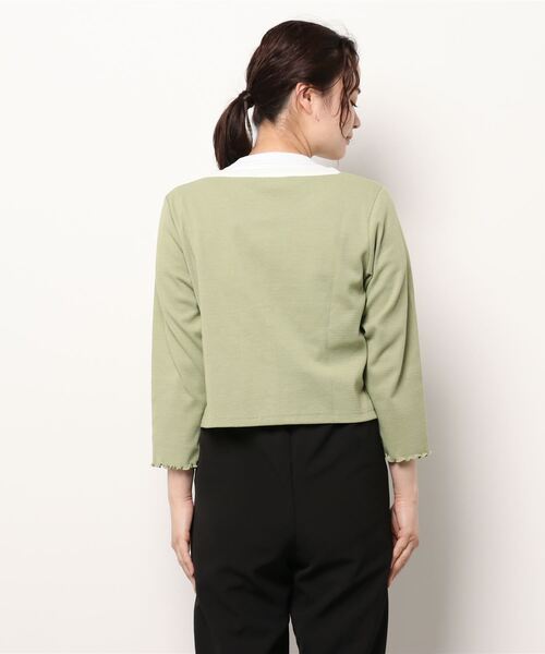 ehka sopo(エヘカソポ)の「花柄/無地アソートカーディガン(カーディガン/ボレロ・レディース・イエロー/ブルー/グリーン/キナリ・フリ-)」の18枚目の写真