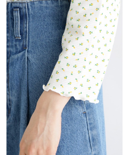 ehka sopo(エヘカソポ)の「花柄/無地アソートカーディガン(カーディガン/ボレロ・レディース・イエロー/ブルー/グリーン/キナリ・フリ-)」の14枚目の写真