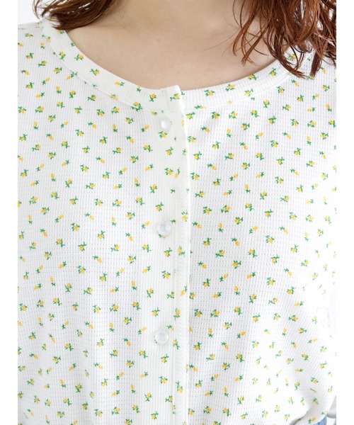 ehka sopo(エヘカソポ)の「花柄/無地アソートカーディガン(カーディガン/ボレロ・レディース・イエロー/ブルー/グリーン/キナリ・フリ-)」の13枚目の写真