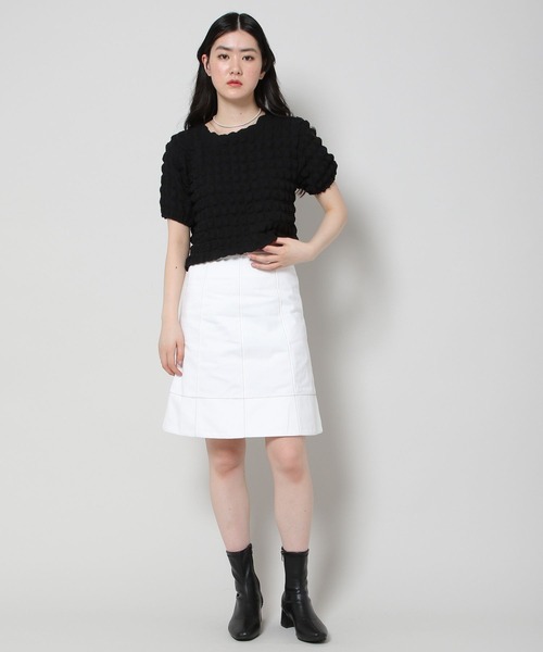 ALAND（エーランド）の「3.3 Field Trip／エンボスクロップT　2285579（Tシャツ/カットソー・レディース・ブラック/イエロー/アイボリー/セージグリーン・FREE）」の6枚目の写真