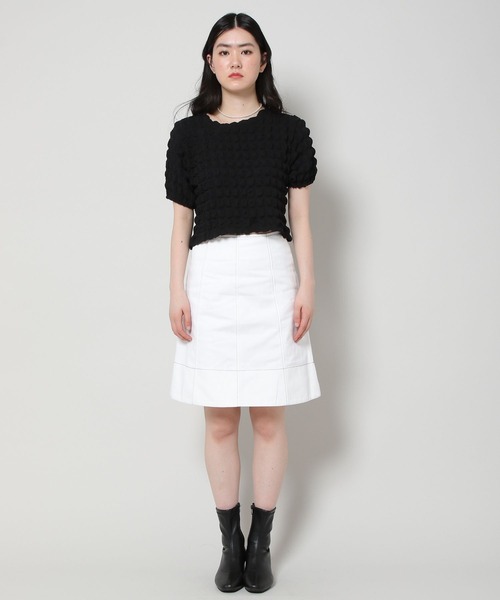 ALAND（エーランド）の「3.3 Field Trip／エンボスクロップT　2285579（Tシャツ/カットソー・レディース・ブラック/イエロー/アイボリー/セージグリーン・FREE）」の7枚目の写真