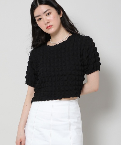 ALAND（エーランド）の「3.3 Field Trip／エンボスクロップT　2285579（Tシャツ/カットソー・レディース・ブラック/イエロー/アイボリー/セージグリーン・FREE）」の5枚目の写真