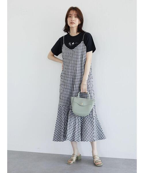 Petit fleur(プチフルール)の「・Petit Fleur ハナ&ハート刺繍Tシャツ(Tシャツ/カットソー・レディース・グリーン/オフホワイト/ピンク/ブラック・FREE)」の10枚目の写真