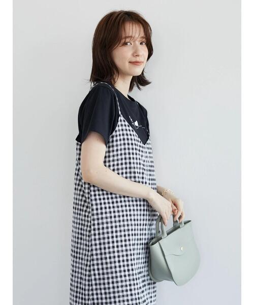 Petit fleur(プチフルール)の「・Petit Fleur ハナ&ハート刺繍Tシャツ(Tシャツ/カットソー・レディース・グリーン/オフホワイト/ピンク/ブラック・FREE)」の12枚目の写真