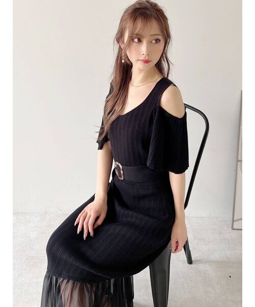 RESEXXY(リゼクシー)の「2wayショルダーマーメイドニットワンピース(ワンピース・レディース・ブラック/ブラウン/アイボリー/ミント・FREE)」の8枚目の写真