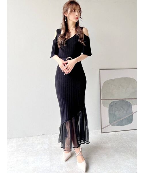 RESEXXY(リゼクシー)の「2wayショルダーマーメイドニットワンピース(ワンピース・レディース・ブラック/ブラウン/アイボリー/ミント・FREE)」の13枚目の写真