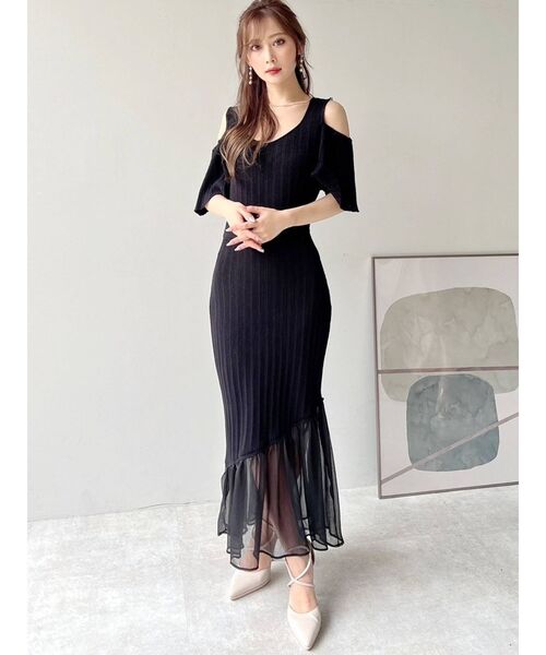 RESEXXY(リゼクシー)の「2wayショルダーマーメイドニットワンピース(ワンピース・レディース・ブラック/ブラウン/アイボリー/ミント・FREE)」の18枚目の写真