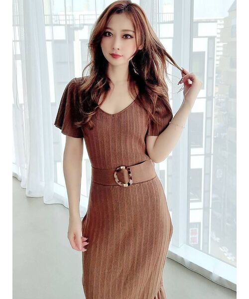 RESEXXY(リゼクシー)の「2wayショルダーマーメイドニットワンピース(ワンピース・レディース・ブラック/ブラウン/アイボリー/ミント・FREE)」の6枚目の写真