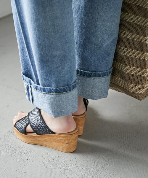 Fashion Letter(ファッションレター)の「日本製メッシュクロスデザインサンダル 痛くないサンダル(サンダル・レディース・ベージュ/ライトグリーン/ブラック/ホワイト・S/M/L/LL)」の17枚目の写真