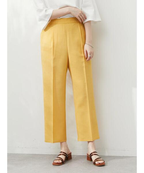 Green Parks(グリーンパークス)の「接触冷感 センタープレスストレートパンツ(その他パンツ・レディース・イエロー/ブルーグリーン/グレイッシュベージュ/ダークネイビー・FREE)」の19枚目の写真