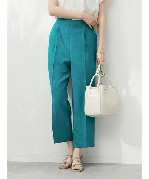 Green Parks(グリーンパークス)の「接触冷感 センタープレスストレートパンツ(その他パンツ・レディース・イエロー/ブルーグリーン/グレイッシュベージュ/ダークネイビー・FREE)」の20枚目の写真