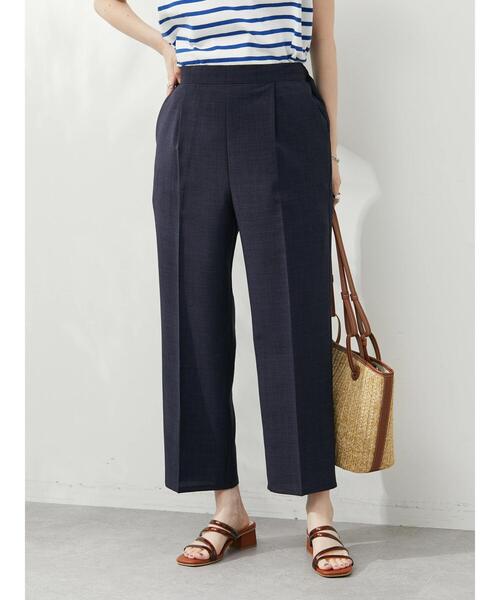 Green Parks(グリーンパークス)の「接触冷感 センタープレスストレートパンツ(その他パンツ・レディース・イエロー/ブルーグリーン/グレイッシュベージュ/ダークネイビー・FREE)」の21枚目の写真