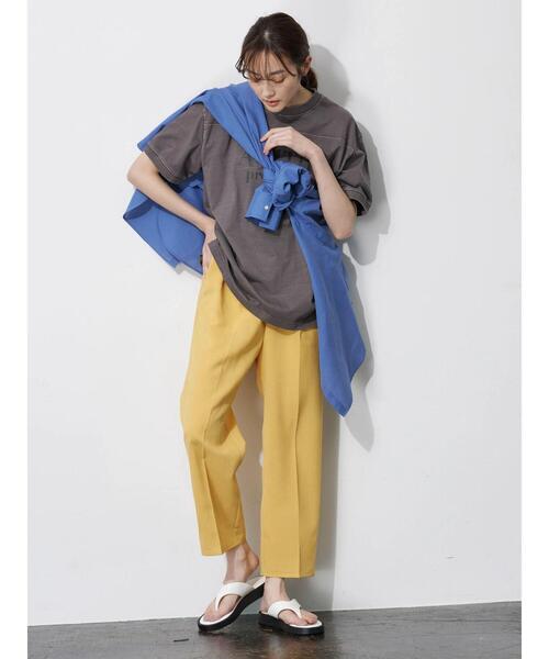 Green Parks(グリーンパークス)の「接触冷感 センタープレスストレートパンツ(その他パンツ・レディース・イエロー/ブルーグリーン/グレイッシュベージュ/ダークネイビー・FREE)」の22枚目の写真