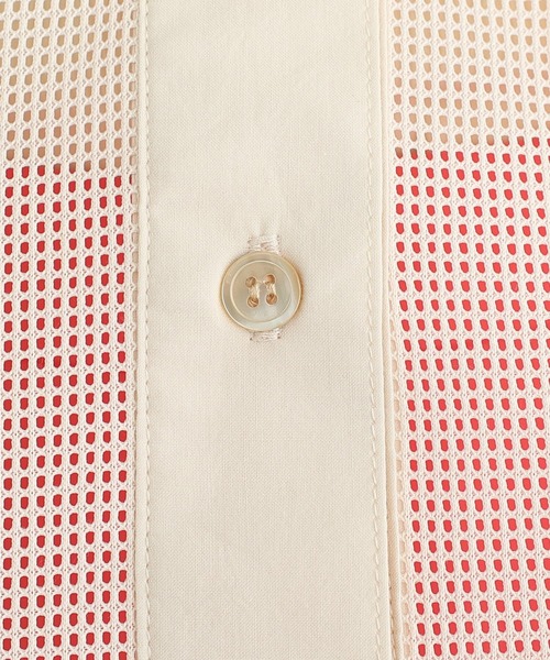 COLLAGE GALLARDAGALANTE(コラージュガリャルダガランテ)の「抜け感を演出するメッシュオーバーシャツ(シャツ/ブラウス・レディース・アイボリー/ブラック・FREE)」の10枚目の写真