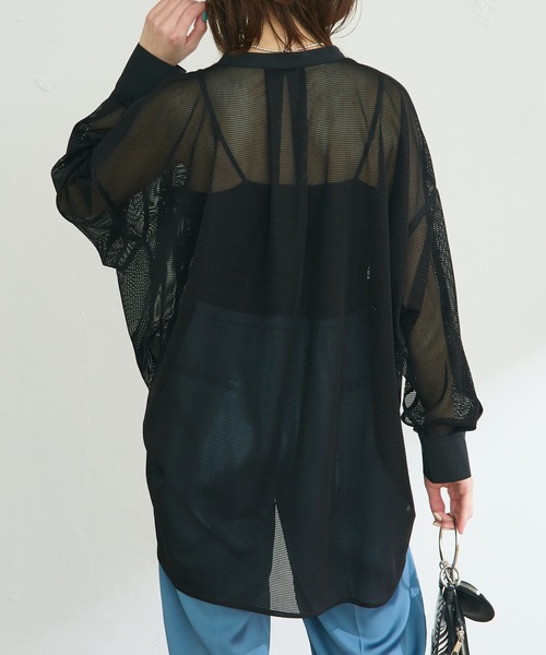 COLLAGE GALLARDAGALANTE メッシュオーバーシャツ