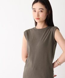 OPAQUE.CLIP | 【C】オーガニックコットンフライス ノースリーブTシャツ(Tシャツ/カットソー)