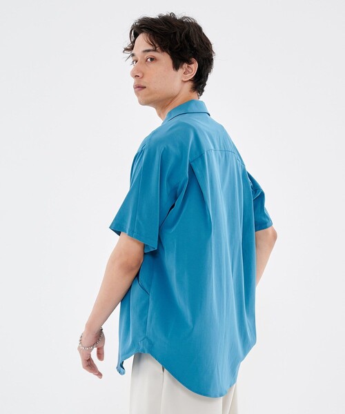 CITY TOKYO（シティトウキョウ）の「スラッシュポケットショートスリーブシャツ（シャツ/ブラウス・メンズ・ブラック/ブルー/グレイッシュベージュ・1/2）」の7枚目の写真