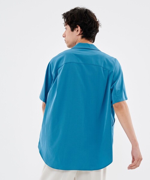 CITY TOKYO（シティトウキョウ）の「スラッシュポケットショートスリーブシャツ（シャツ/ブラウス・メンズ・ブラック/ブルー/グレイッシュベージュ・1/2）」の8枚目の写真