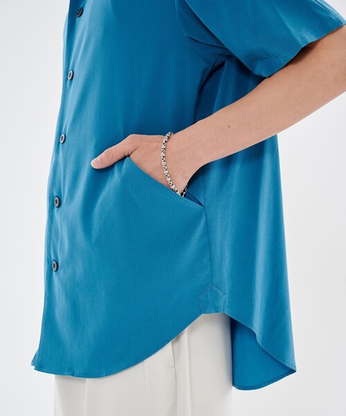 CITY TOKYO（シティトウキョウ）の「スラッシュポケットショートスリーブシャツ（シャツ/ブラウス・メンズ・ブラック/ブルー/グレイッシュベージュ・1/2）」の13枚目の写真