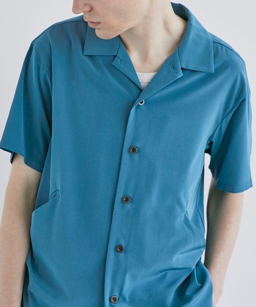 CITY TOKYO（シティトウキョウ）の「スラッシュポケットショートスリーブシャツ（シャツ/ブラウス・メンズ・ブラック/ブルー/グレイッシュベージュ・1/2）」の3枚目の写真