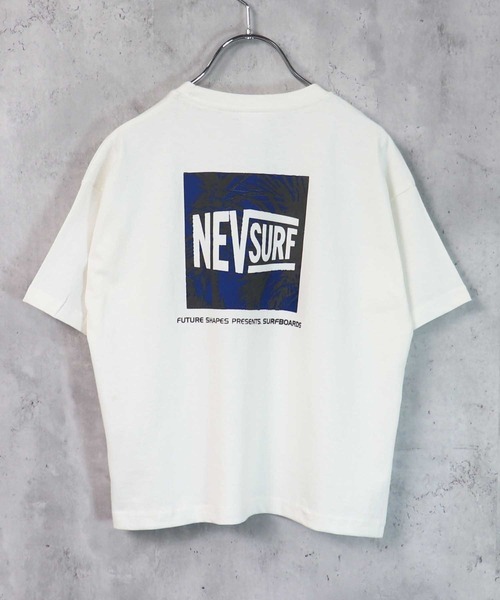THE CASUAL（カジュアル）の「ビッグシルエット ロゴバックプリント クルーネック半袖カットソー キッズ（Tシャツ/カットソー・キッズ・ブラック/ベージュ/オフホワイト/オレンジ/ブルー/ミント/チャコール/ホワイト系/ホワイト系1・140cm/150cm/160cm/110cm/120cm/130cm）」の3枚目の写真