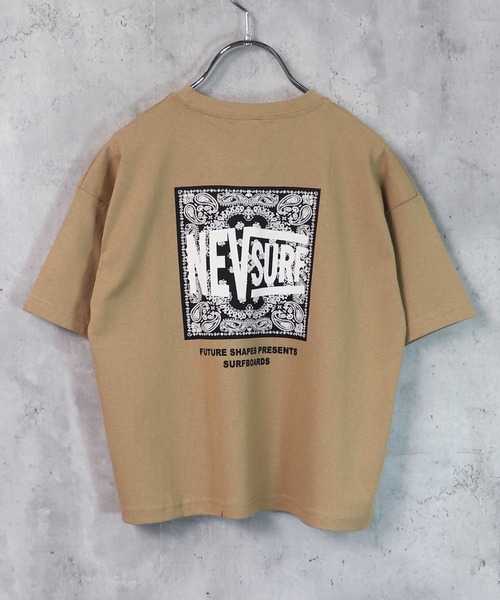 THE CASUAL（カジュアル）の「ビッグシルエット ロゴバックプリント クルーネック半袖カットソー キッズ（Tシャツ/カットソー・キッズ・ブラック/ベージュ/オフホワイト/オレンジ/ブルー/ミント/チャコール/ホワイト系/ホワイト系1・140cm/150cm/160cm/110cm/120cm/130cm）」の7枚目の写真