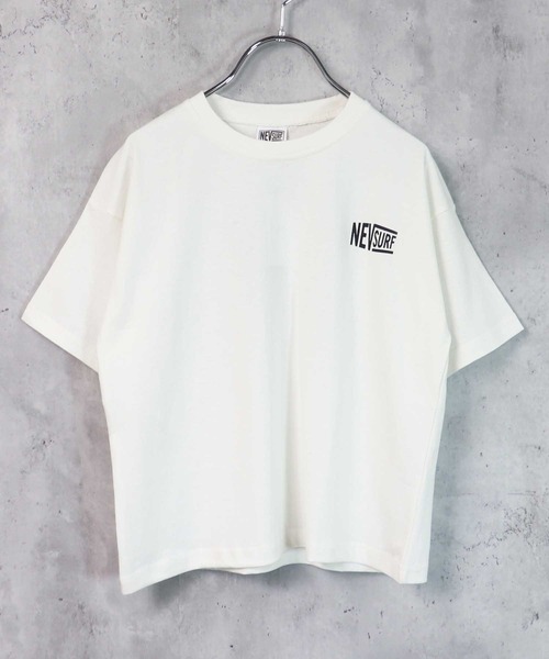 THE CASUAL（カジュアル）の「ビッグシルエット ロゴバックプリント クルーネック半袖カットソー キッズ（Tシャツ/カットソー・キッズ・ブラック/ベージュ/オフホワイト/オレンジ/ブルー/ミント/チャコール/ホワイト系/ホワイト系1・140cm/150cm/160cm/110cm/120cm/130cm）」の15枚目の写真