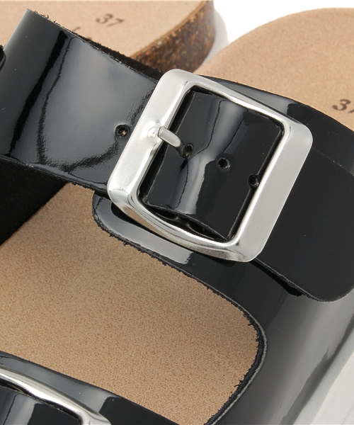 ROSE BUD（ローズバッド）の「(SONIA.C) TERRY 165 PATENT DOUBLE SOLE SANDAL 【Gina掲載】【NYLON掲載】【カタログ掲載】【FUDGE掲載】【ViVi掲載】ダブルソールフラットサンダル（サンダル・レディース・ホワイト/ブラック・39/36/38/37）」の8枚目の写真