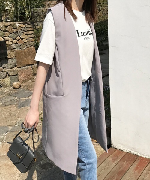 Coo+i(クーイ)の「ロングジレ(ベスト・レディース・グレー/ブラック・L)」の15枚目の写真