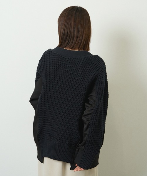 【新品】 ヘレンチア HERENCIA コードレース ブルゾン 黒 新品】 ヘレンチア HERENCIA コードレース ブルゾン 黒