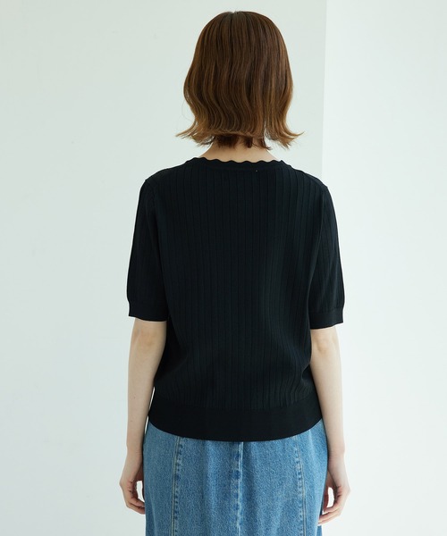 ROPE' PICNIC(ロペピクニック)の「スカラップニットプルオーバー(ニット/セーター・レディース・ブラック/オフホワイト/モスグリーン/パープル系その他6/オレンジ系その他4・38)」の16枚目の写真