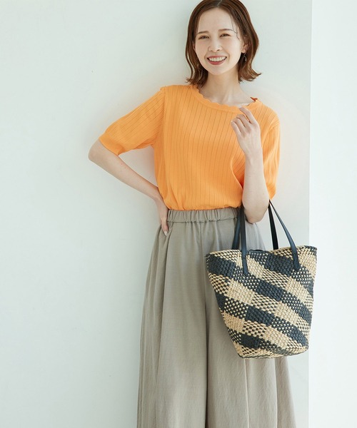 ROPE' PICNIC(ロペピクニック)の「スカラップニットプルオーバー(ニット/セーター・レディース・ブラック/オフホワイト/モスグリーン/パープル系その他6/オレンジ系その他4・38)」の15枚目の写真