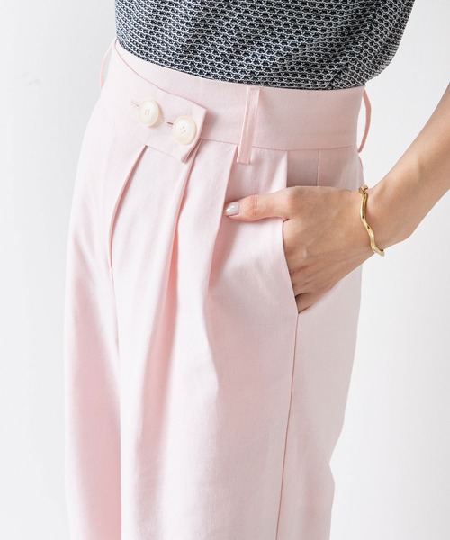 rectangle（レクタングル）の「フロントクロスリネンワイドパンツ（その他パンツ・レディース・ピンク/アイボリー/オレンジ/グリーン・SMALL/MEDIUM/LARGE）」の10枚目の写真