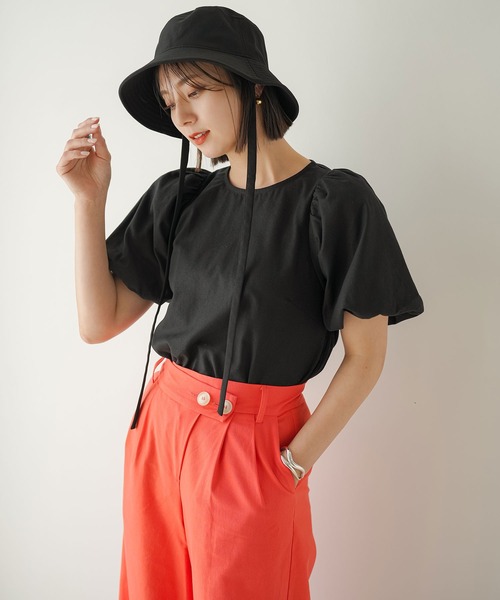 rectangle（レクタングル）の「フロントクロスリネンワイドパンツ（その他パンツ・レディース・ピンク/アイボリー/オレンジ/グリーン・SMALL/MEDIUM/LARGE）」の13枚目の写真