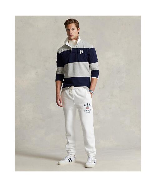 POLO RALPH LAUREN(ポロ ラルフ ローレン)の「クラシック フィット ストライプド ジャージー ラグビー Tシャツ(ポロシャツ・メンズ・グレー系・S/M/L/XL/XS/XXL)」の3枚目の写真
