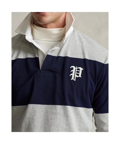POLO RALPH LAUREN(ポロ ラルフ ローレン)の「クラシック フィット ストライプド ジャージー ラグビー Tシャツ(ポロシャツ・メンズ・グレー系・S/M/L/XL/XS/XXL)」の5枚目の写真