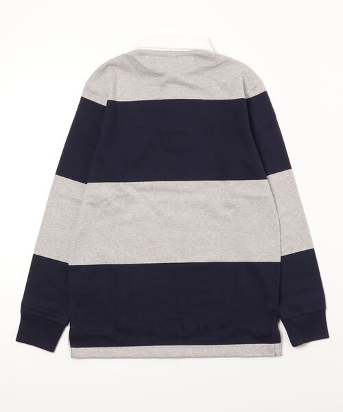 POLO RALPH LAUREN(ポロ ラルフ ローレン)の「クラシック フィット ストライプド ジャージー ラグビー Tシャツ(ポロシャツ・メンズ・グレー系・S/M/L/XL/XS/XXL)」の7枚目の写真