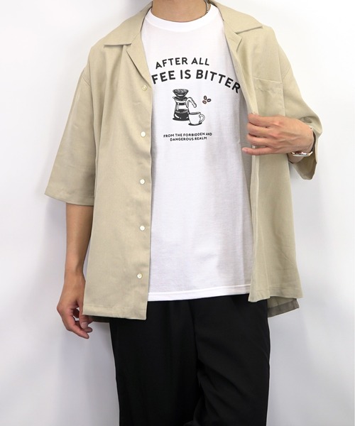 Burner(バーナー)の「【GROOVY STORE】coffeeサイフォン 刺繍 梨地 Tシャツ(Tシャツ/カットソー・メンズ・ブラック/カーキ/グレイッシュベージュ/ホワイト・L/LL/M)」の19枚目の写真
