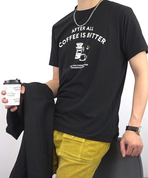 Burner(バーナー)の「【GROOVY STORE】coffeeサイフォン 刺繍 梨地 Tシャツ(Tシャツ/カットソー・メンズ・ブラック/カーキ/グレイッシュベージュ/ホワイト・L/LL/M)」の21枚目の写真