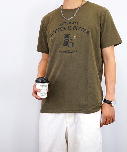 Burner(バーナー)の「【GROOVY STORE】coffeeサイフォン 刺繍 梨地 Tシャツ(Tシャツ/カットソー・メンズ・ブラック/カーキ/グレイッシュベージュ/ホワイト・L/LL/M)」の12枚目の写真