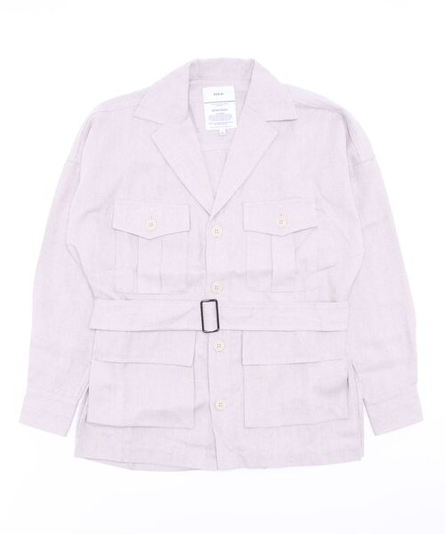 【セール】「KHA:KI / カーキ」リネンコットンサファリジャケット（ブルゾン）｜kha:ki（カーキ）