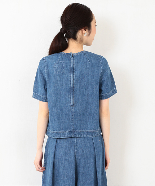 Ray BEAMS（レイビームス）の「●MUVEIL×Ray BEAMS  / 別注 デニム トップス（その他トップス・レディース・ブルー・ONE SIZE）」の12枚目の写真