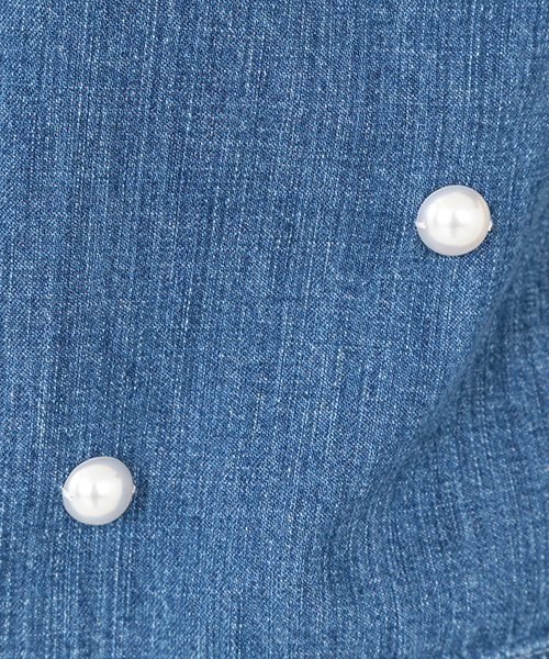 Ray BEAMS（レイビームス）の「●MUVEIL×Ray BEAMS  / 別注 デニム トップス（その他トップス・レディース・ブルー・ONE SIZE）」の5枚目の写真