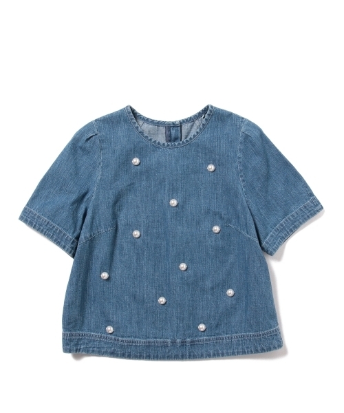 Ray BEAMS（レイビームス）の「●MUVEIL×Ray BEAMS  / 別注 デニム トップス（その他トップス・レディース・ブルー・ONE SIZE）」の17枚目の写真