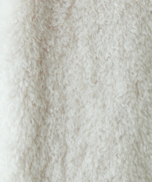 PUAL CE CIN（ピュアルセシン）の「カールファーベスト（ベスト・レディース・アイボリー/ブラック/モカ・FREE）」の4枚目の写真