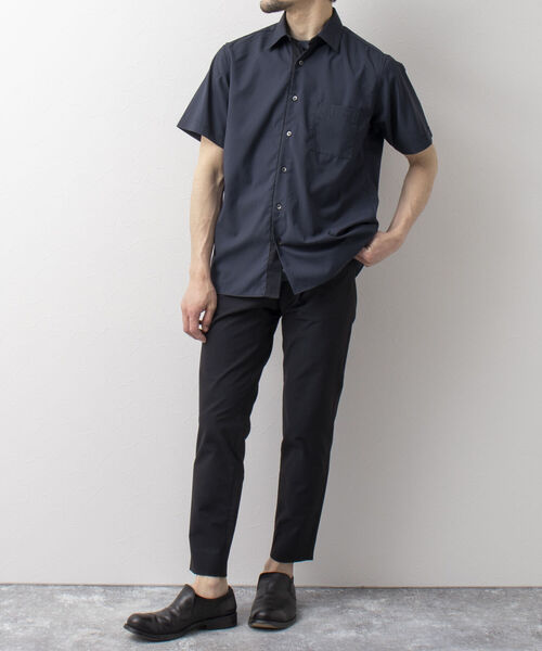 Stutostein Nolley's(シュテットシュタインノーリーズ)の「下前配色レギュラーカラーシャツ(接触冷感、ストレッチ素材)(シャツ/ブラウス・メンズ・ライトブルー/ネイビー・M/L/XL/S)」の8枚目の写真