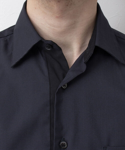 Stutostein Nolley's(シュテットシュタインノーリーズ)の「下前配色レギュラーカラーシャツ(接触冷感、ストレッチ素材)(シャツ/ブラウス・メンズ・ライトブルー/ネイビー・M/L/XL/S)」の10枚目の写真