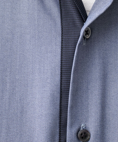 Stutostein Nolley's(シュテットシュタインノーリーズ)の「下前配色レギュラーカラーシャツ(接触冷感、ストレッチ素材)(シャツ/ブラウス・メンズ・ライトブルー/ネイビー・M/L/XL/S)」の14枚目の写真